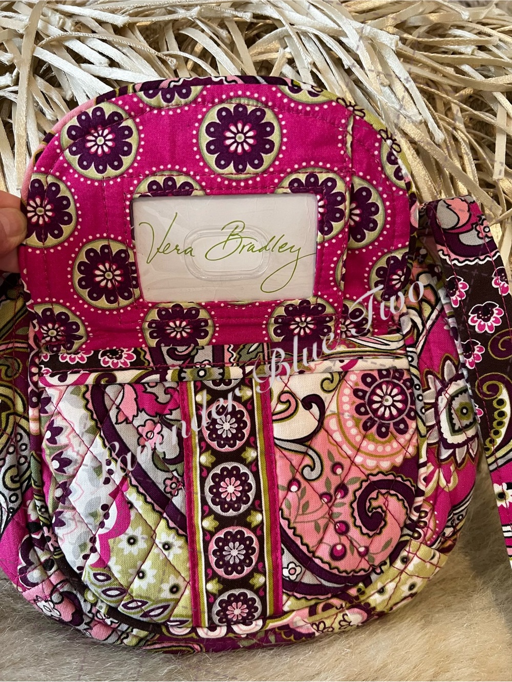 VERA BRADLEY Very Berry Paisley  2010 Little Lizzy Crossbody Purple Pink Y2K - Picture 5 of 16